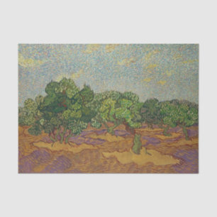 Papier Mousseline Oliviers, Van Gogh, Découpage
