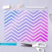 Papier Mousseline Ombre bleu pourpre rose élégant Chevron (Artisanat)