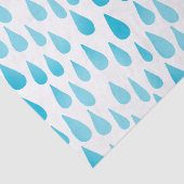 Papier Mousseline Ombre Blue Falling Raindrops (Détail)