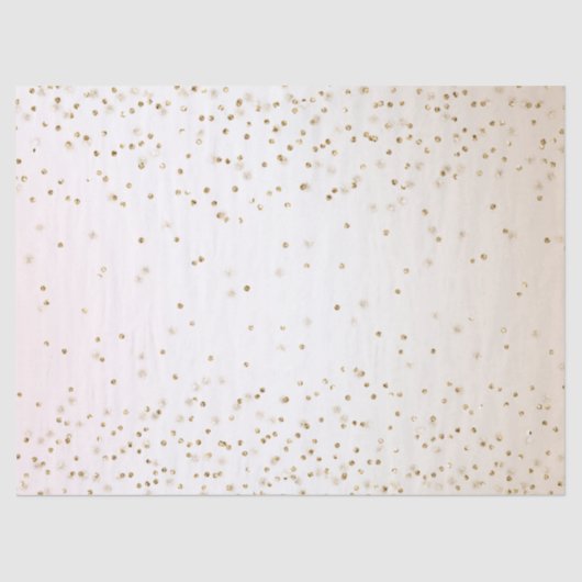 Papier Mousseline Ombre or Confetti rose pâle (Recto)