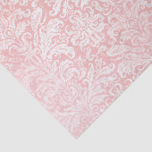 Papier Mousseline Ombre rose Doucement Distressé Motif Damas (Détail)