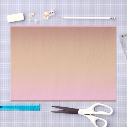 Papier Mousseline Ombre Rose Gold personnalisé (Artisanat)