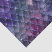 Papier Mousseline Ombre violet chatoyante et Parties scintillant Dra (Détail)