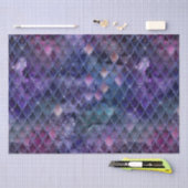 Papier Mousseline Ombre violet chatoyante et Parties scintillant Dra (Artisanat)
