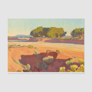 Papier Mousseline Ombres sur Short Creek par Maynard Dixon