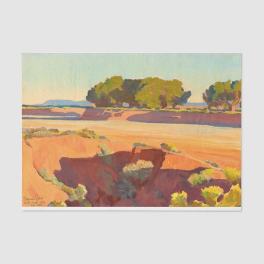 Papier Mousseline Ombres sur Short Creek par Maynard Dixon (Recto)