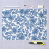 Papier Mousseline Omphalodes Floral Bleu (Artisanat)