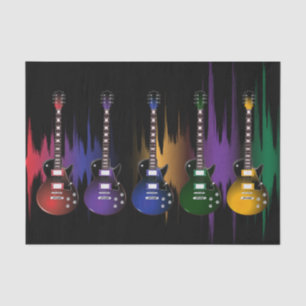 Papier Mousseline Onde sonore de guitare de rock