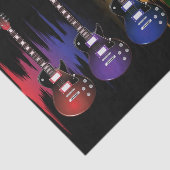 Papier Mousseline Onde sonore de guitare de rock (Détail)