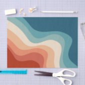 Papier Mousseline Ondes de style rétro (Artisanat)
