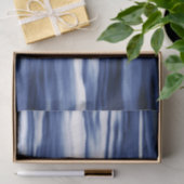 Papier Mousseline Ondes Indigo (Cadeau)