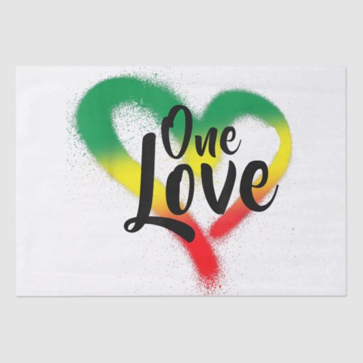 Papier Mousseline One Love One Heart Reggae Vibes (Recto)