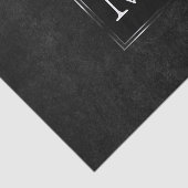 Papier Mousseline Onyx Black Velvet | Monogramme de hachage de table (Détail)