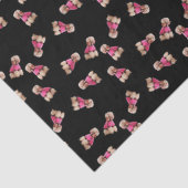 Papier Mousseline Oodles of Poodles (Rose on Black) (Détail)