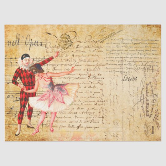 Papier Mousseline Opera with French Handwriting (Recto)