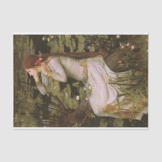 Papier Mousseline Ophelia par John William Waterhouse (Recto)