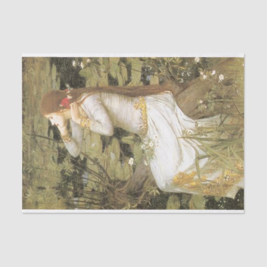 Papier Mousseline "Ophélie" de John William Waterhouse, 1894 (Recto)