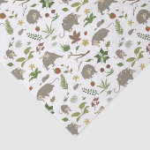 Papier Mousseline Opossum dans un champ de Berry en blanc (Détail)