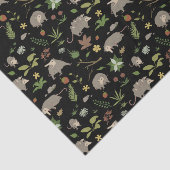 Papier Mousseline Opossum dans un champ de Berry en noir (Détail)