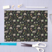 Papier Mousseline Opossum dans un champ de Berry en noir (Artisanat)