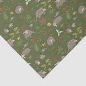 Papier Mousseline Opossum dans un champ de Berry en vert (Détail)