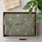 Papier Mousseline Opossum dans un champ de Berry en vert (Cadeau)