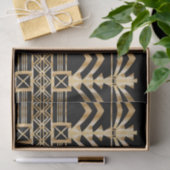 Papier Mousseline Or, art déco, nouveau, noir, cru, motif, chic (Cadeau)