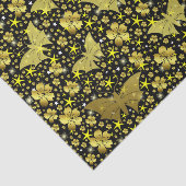 Papier Mousseline or, brillant, brillant, papillons, exclusive (Détail)