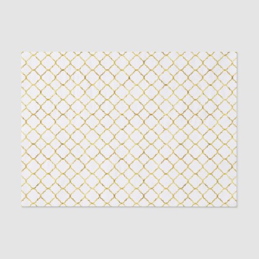 Papier Mousseline Or chic Quatrefoil (Recto)