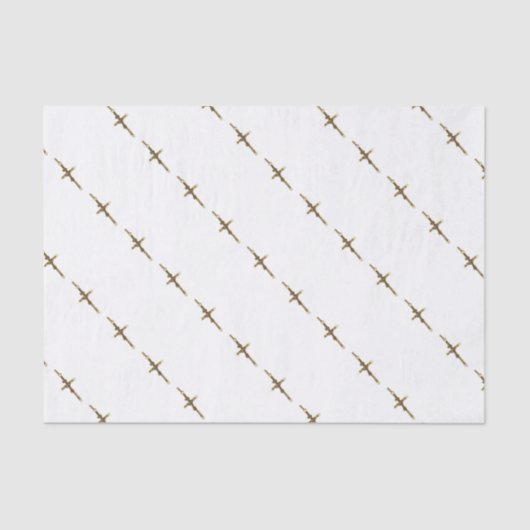 Papier Mousseline Or croisé de Jésus-Christ horizontal (Recto)