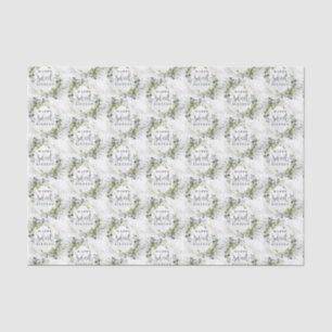 Papier Mousseline Or de la feuille de verdure botanique moderne 16e