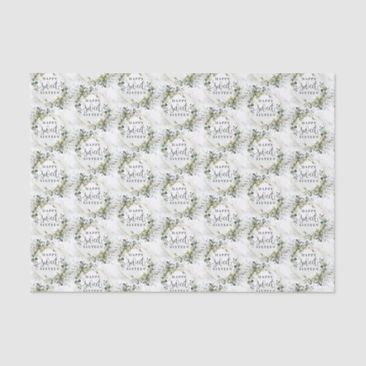 Papier Mousseline Or de la feuille de verdure botanique moderne 16e  (Recto)