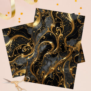 Papier Mousseline Or élégant et marbre