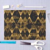 Papier Mousseline Or erratique et diamant noir (Artisanat)