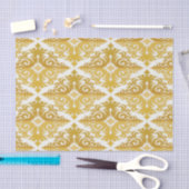 Papier Mousseline Or et damassé blanche de papier peint (Artisanat)