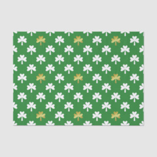 Papier Mousseline Or et le jour de shamrock de St Patrick vert de