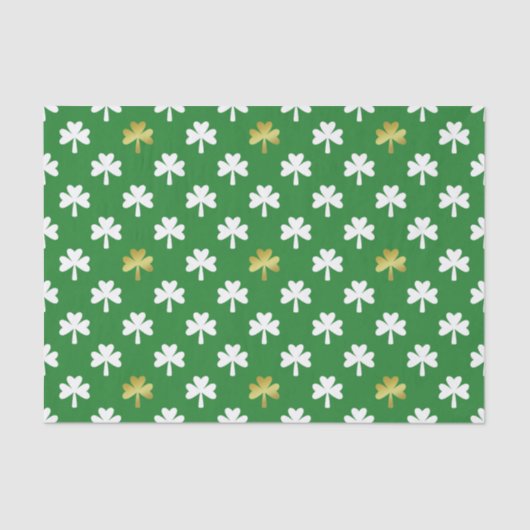 Papier Mousseline Or et le jour de shamrock de St Patrick vert de (Recto)