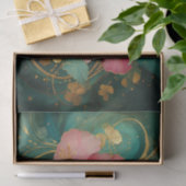 Papier Mousseline Or Hibiscus rose doré, fleurs officielles (Cadeau)