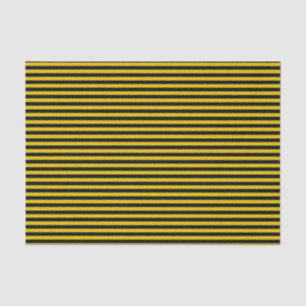 Papier Mousseline Or jaune et noir rayé