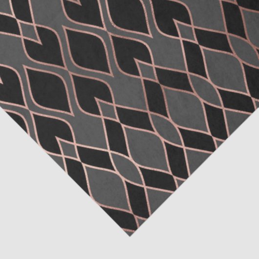 Papier Mousseline Or noir et Rose (Détail)