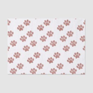 Papier Mousseline Or rose à la mode d'empreintes de pattes de chiot