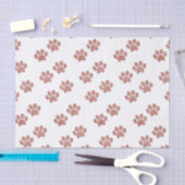 Papier Mousseline Or rose à la mode d'empreintes de pattes de chiot (Artisanat)