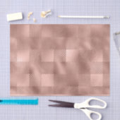 Papier Mousseline Or rose Foil Look Buffalo Plaid En vichy (Artisanat)