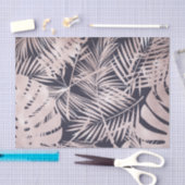 Papier Mousseline Or Rose Foncé Feuilles de Palmier Tropical (Artisanat)