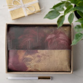 Papier Mousseline Or rose opulent bordeaux et roux (Cadeau)