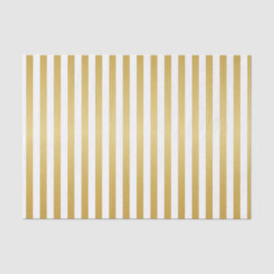 Papier Mousseline Or Shimmery et rayures blanches