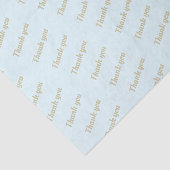 Papier Mousseline Or simple Merci bleu clair (Détail)