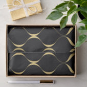 Papier Mousseline Or, simple, moderne, luxueux graphisme ondulé (Cadeau)