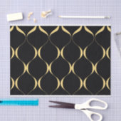 Papier Mousseline Or, simple, moderne, luxueux graphisme ondulé (Artisanat)