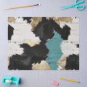 Papier Mousseline Or Turquoise, Blanc Noir (Artisanat)